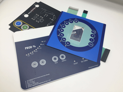 Illuminated LED Membrane Switch with LED Insert