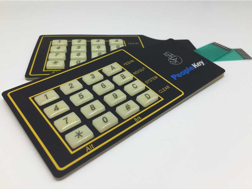 Membrane Push Button Panel with Silicone Keypad Type