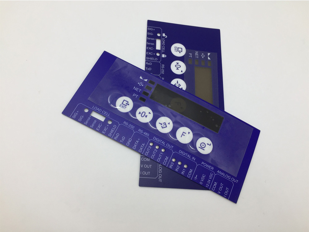 Transparent Black Window for Membrane Keypad Overlay