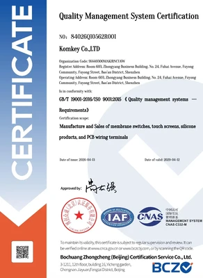 Komkey  Renews ISO 9001:2015 Quality Management System Certification